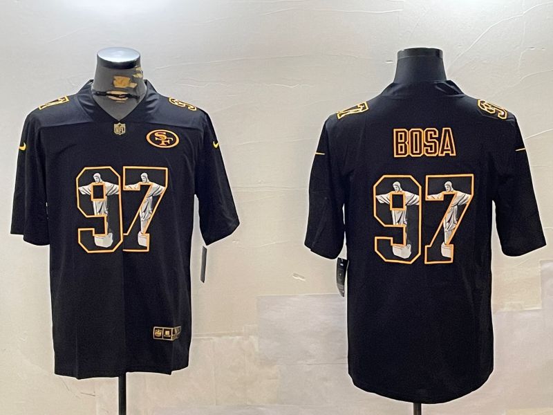 Men San Francisco 49ers #97 Bosa Black Fashion 2024 Nike Limited NFL Jersey style 9->san francisco 49ers->NFL Jersey